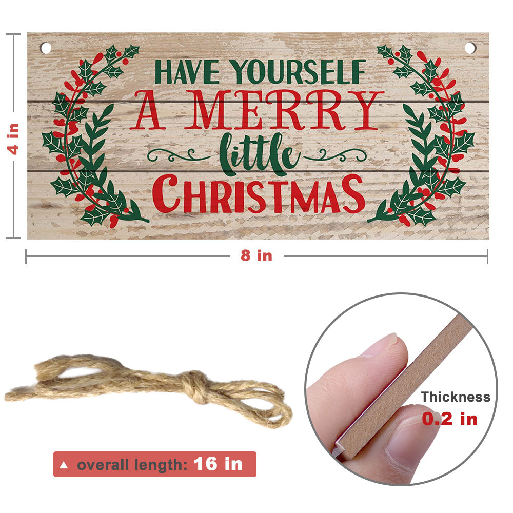 HKM-508883 Christmas Cartoon Beech Craft Pendant Decoration - 20.3cm x 10.8cm, 87g