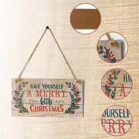 HKM-508883 Christmas Cartoon Beech Craft Pendant Decoration - 20.3cm x 10.8cm, 87g