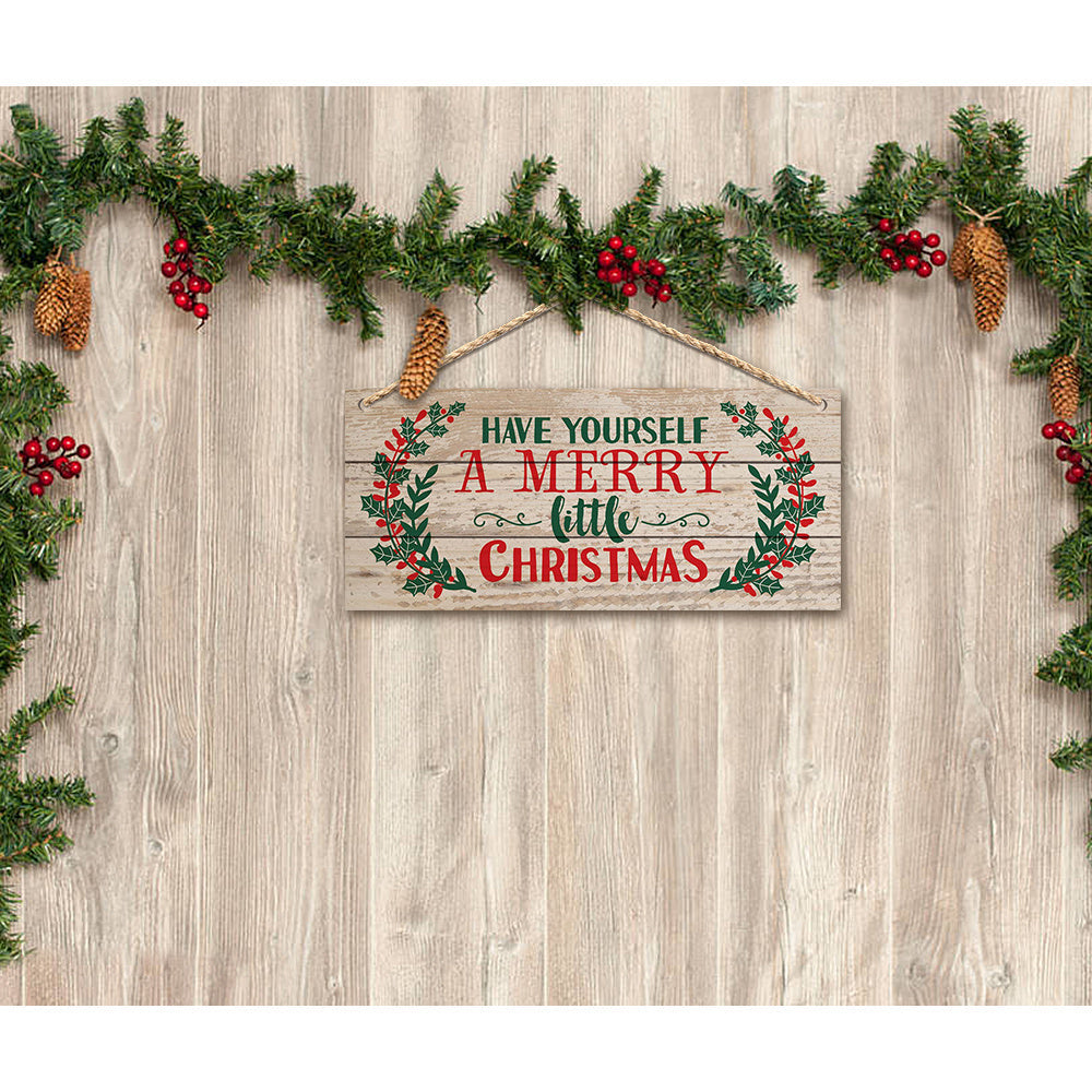 HKM-508883 Christmas Cartoon Beech Craft Pendant Decoration - 20.3cm x 10.8cm, 87g