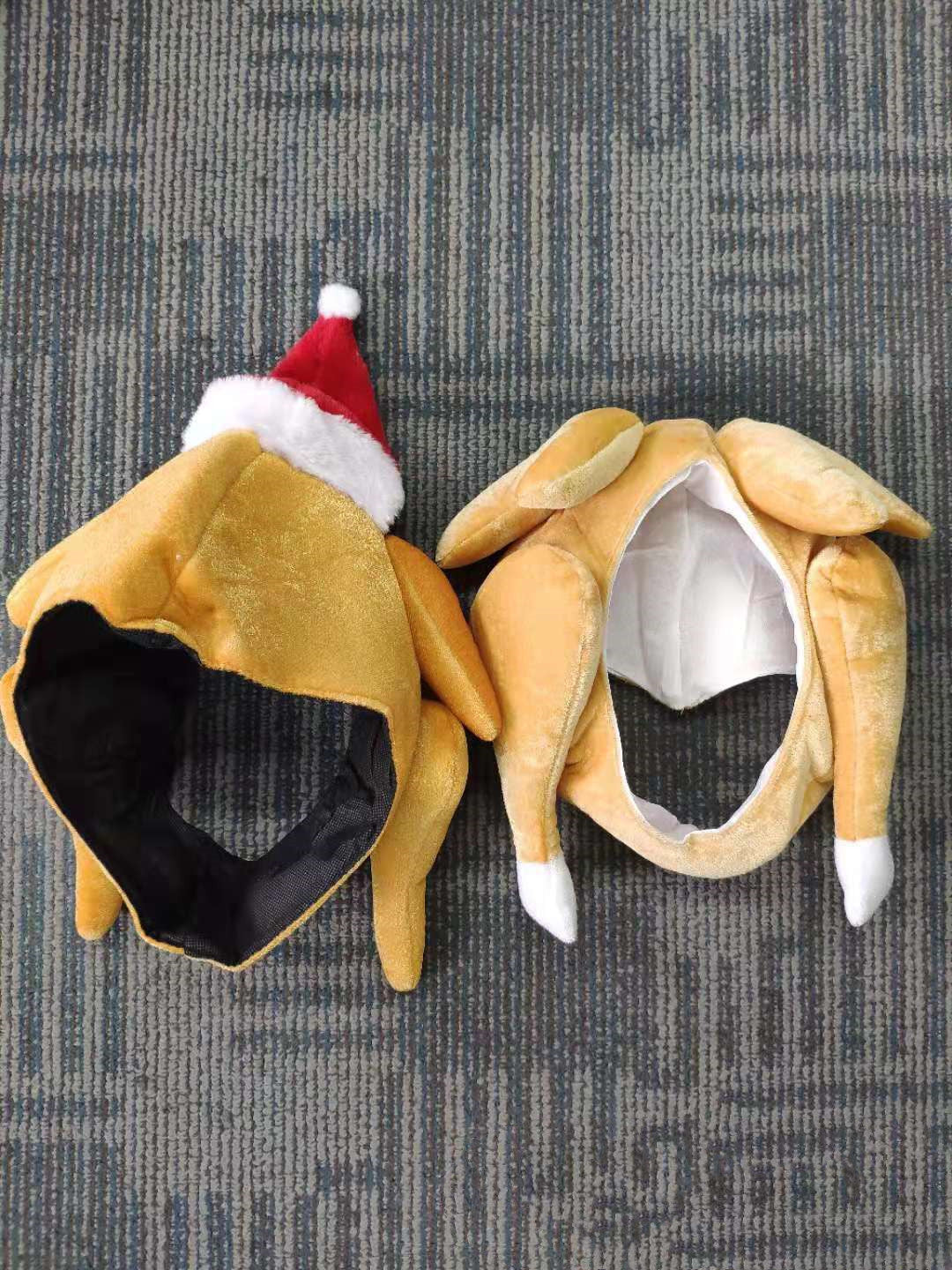 HKM-508947 Plush Turkey Thanksgiving Costume Hat for Festive Dress-Up and Parties