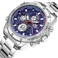 HKM-509011 Waterproof Smart Watch with LED Light, Stainless Steel Design, 15-21cm Adjustable Length, 172g Weight