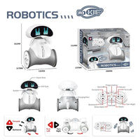 HKM-509075 Interactive Programming Robot Toy for Kids - RC Educational Robot with Light & Sound Features, Ages 2 & Up
