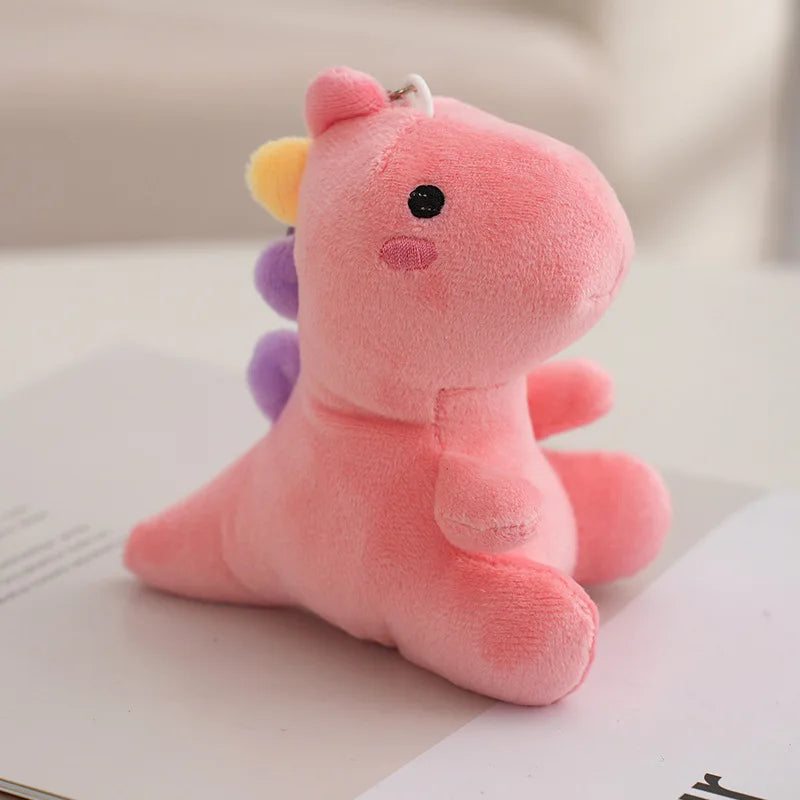 KTX-509267 Soft Plush Dinosaur Key Chain Toy - 12cm Mini Stuffed Animal for Kids
