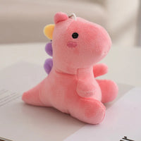 HKM-509267 Soft Plush Dinosaur Key Chain Toy - 12cm Mini Stuffed Animal for Kids