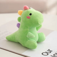 HKM-509267 Soft Plush Dinosaur Key Chain Toy - 12cm Mini Stuffed Animal for Kids