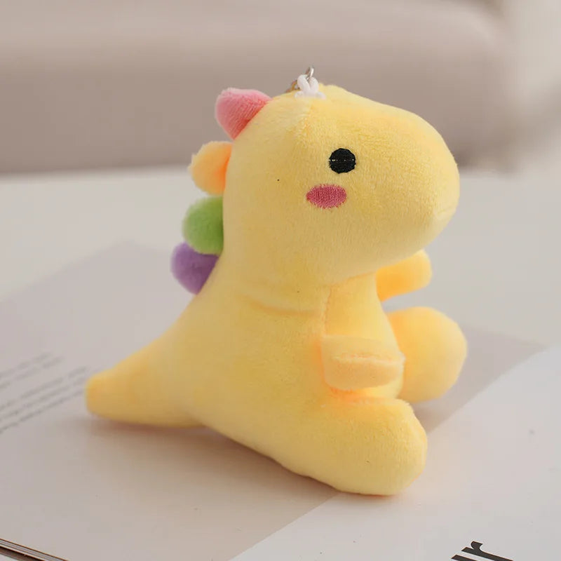 KTX-509267 Soft Plush Dinosaur Key Chain Toy - 12cm Mini Stuffed Animal for Kids