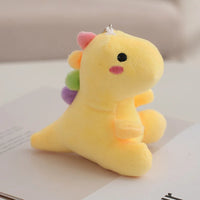 HKM-509267 Soft Plush Dinosaur Key Chain Toy - 12cm Mini Stuffed Animal for Kids