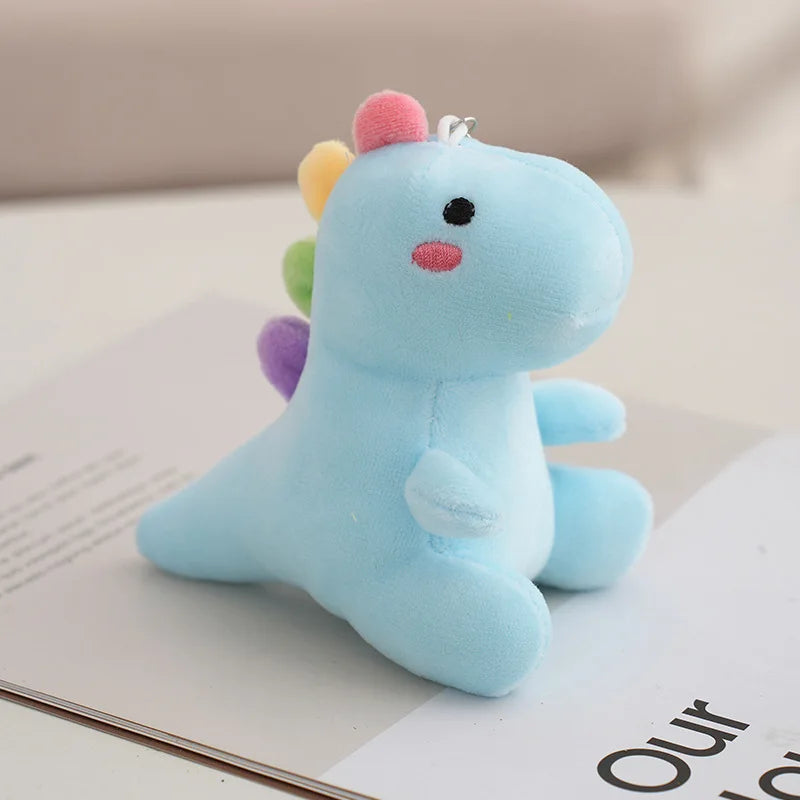 KTX-509267 Soft Plush Dinosaur Key Chain Toy - 12cm Mini Stuffed Animal for Kids