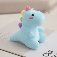 HKM-509267 Soft Plush Dinosaur Key Chain Toy - 12cm Mini Stuffed Animal for Kids