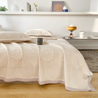 HKM-509587 Cozy Gauze Towel Quilt for Air Conditioning - Multiple Sizes and Floral Patterns Available