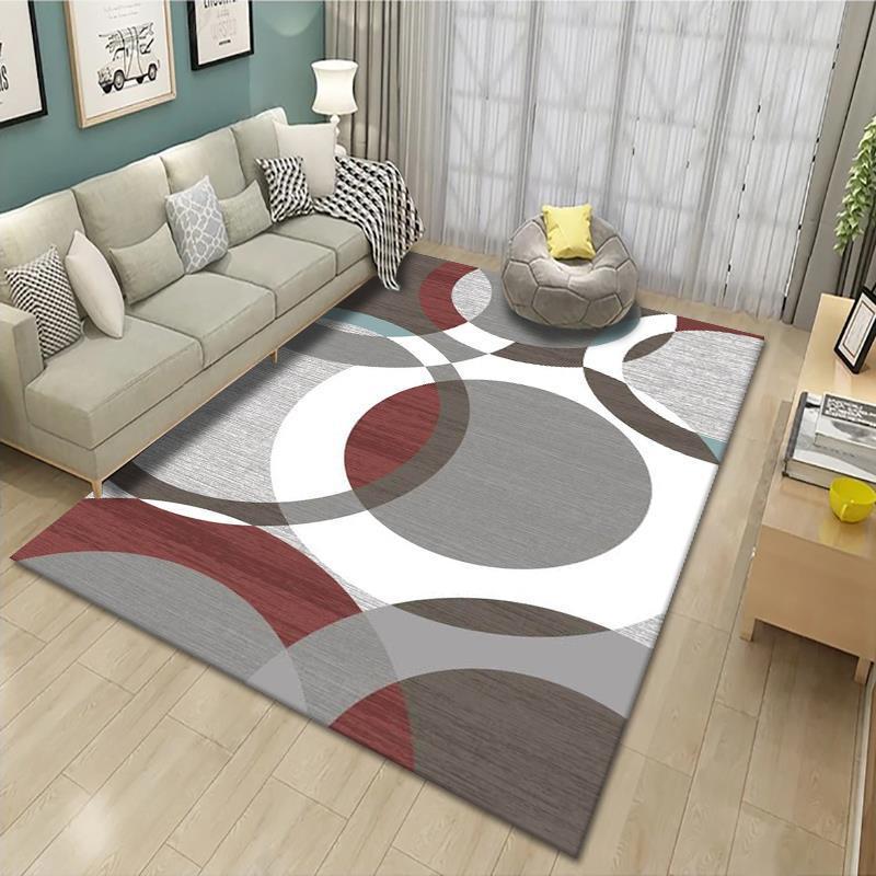 HKM-509651 Cartoon Printed Polyester Fiber Floor Mats for Living Room and Bedroom