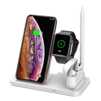 HKM-509651 Three-in-One Portable Folding Wireless Charger with Type-C Interface – Black/White