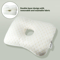 HKM-509715 New Chinese Style Single Hole Ear Pillow for Adults - 39x28x6 cm, Polyester Fiber Fill