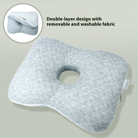 HKM-509715 New Chinese Style Single Hole Ear Pillow for Adults - 39x28x6 cm, Polyester Fiber Fill
