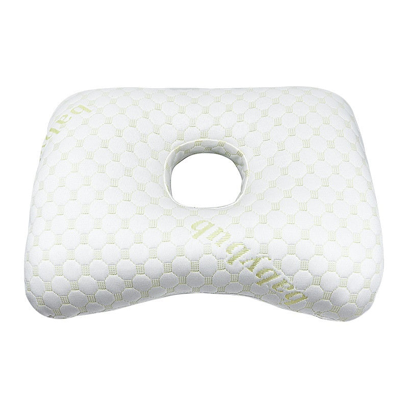 HKM-509715 New Chinese Style Single Hole Ear Pillow for Adults - 39x28x6 cm, Polyester Fiber Fill