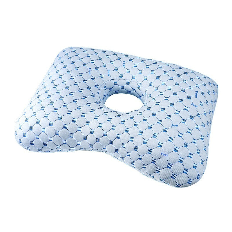 HKM-509715 New Chinese Style Single Hole Ear Pillow for Adults - 39x28x6 cm, Polyester Fiber Fill