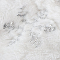 HKM-509715 Plush Snowflake Sequin Wine Bottle Cover, Fleece Cloth Christmas Decoration
