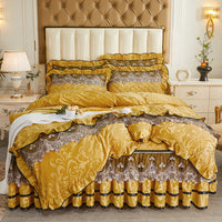 HKM-509907 Detachable Bedding Set with Duvet Cover and Bed Skirt, Nordic Style