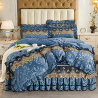 HKM-509907 Detachable Bedding Set with Duvet Cover and Bed Skirt, Nordic Style