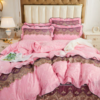 HKM-509907 Detachable Bedding Set with Duvet Cover and Bed Skirt, Nordic Style
