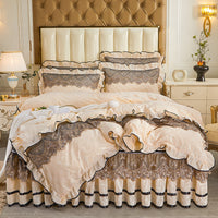 HKM-509907 Detachable Bedding Set with Duvet Cover and Bed Skirt, Nordic Style