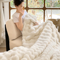 HKM-509907 Thickened Warm Fur Blanket in Multiple Sizes - Soft Suli Long Hair & Milk Velvet Options