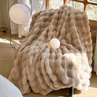 HKM-509907 Thickened Warm Fur Blanket in Multiple Sizes - Soft Suli Long Hair & Milk Velvet Options