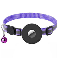 HKM-510099 Adjustable Reflective Pet Collar with Bell for Airtag - Waterproof and Shockproof Design for Small Dogs and Cats