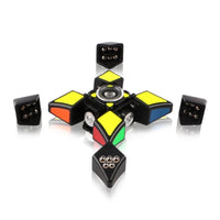 HKM-510163 QiYi 1x3x3 Spinner Magic Cube Educational Toy for Kids - Magnetic Finger Speed Puzzle
