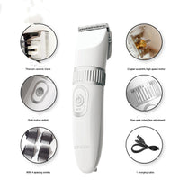 HKM-510355 Adjustable Electric Pet Shaving Device for Cats and Dogs with Ceramic Blade and Limit Combs