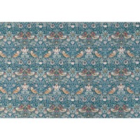 HKM-510419 Lightweight Tana Lawn Cotton Fabric - Strawberry Thief Design, 135cm Width, Perfect for Clothing and DIY Projects