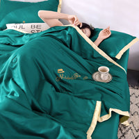 HKM-510419 Summer Ice Silk Quilt Set – 4-Piece Cool Comfort Bedding Collection in Multiple Sizes