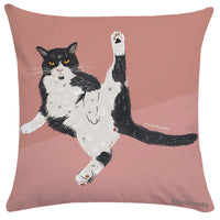 HKM-510483 Scandinavian Style Square Tatami Lumbar Pillow with Plush Cover and PP Cotton Filling