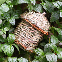 HKM-510675 Hand-Woven Straw Bird Nest with Natural Mountain Grass Construction (15x18x24 CM)