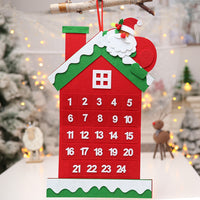 HKM-510867 Christmas Countdown Calendar Pendant - Festive Tree & House Design, Perfect for Holiday Decor