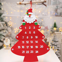 HKM-510867 Christmas Countdown Calendar Pendant - Festive Tree & House Design, Perfect for Holiday Decor