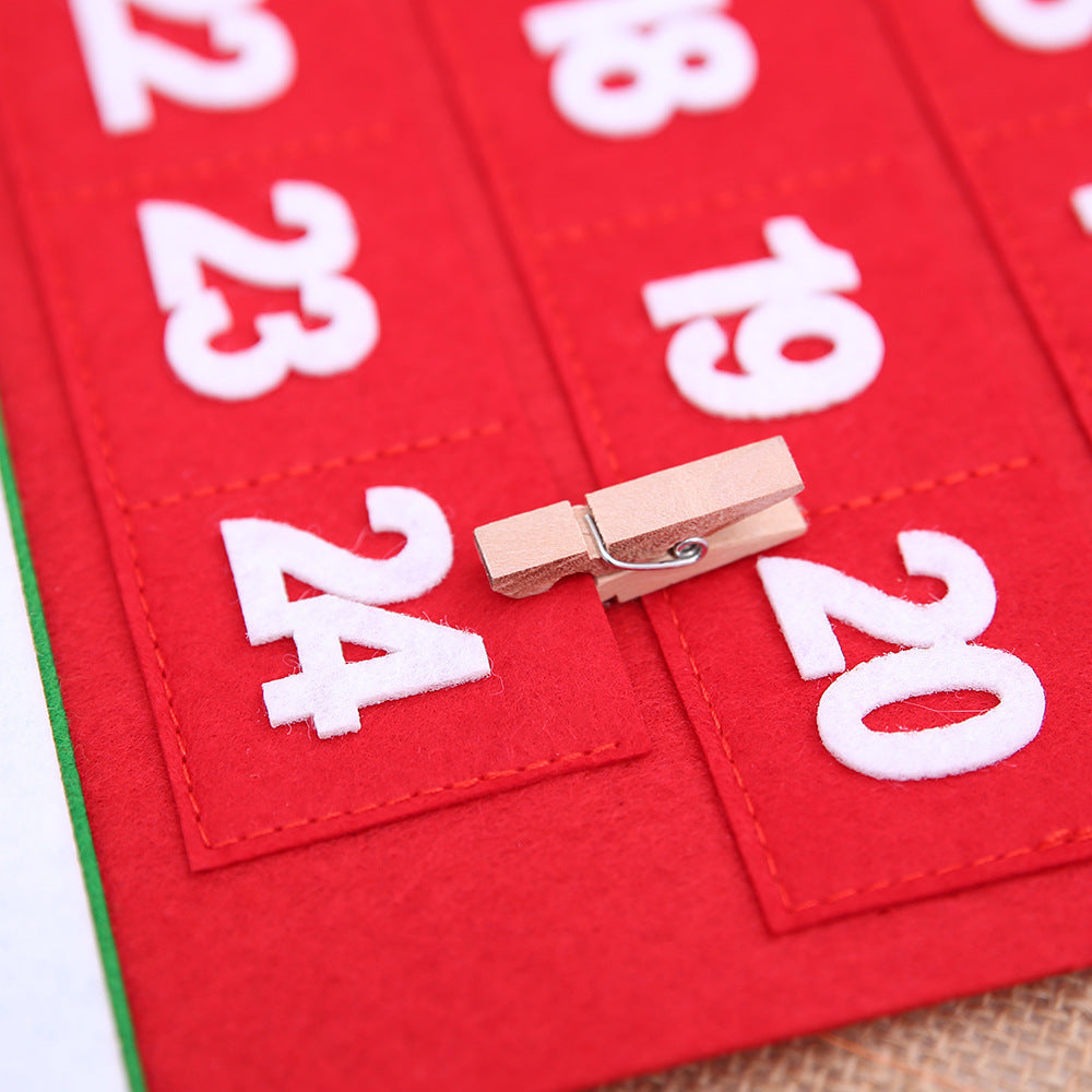HKM-510867 Christmas Countdown Calendar Pendant - Festive Tree & House Design, Perfect for Holiday Decor
