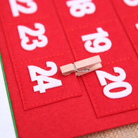 HKM-510867 Christmas Countdown Calendar Pendant - Festive Tree & House Design, Perfect for Holiday Decor