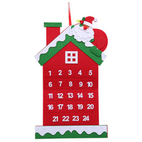HKM-510867 Christmas Countdown Calendar Pendant - Festive Tree & House Design, Perfect for Holiday Decor