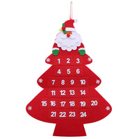 HKM-510867 Christmas Countdown Calendar Pendant - Festive Tree & House Design, Perfect for Holiday Decor