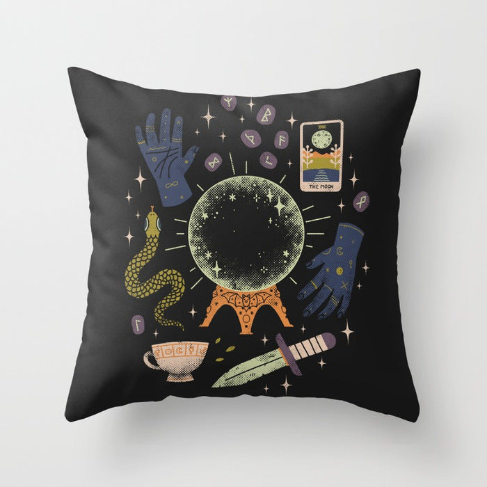 HKM-510867 Halloween Cartoon Pillowcase Cover - Peach Skin Material, 45x45 cm, PP Cotton Filling