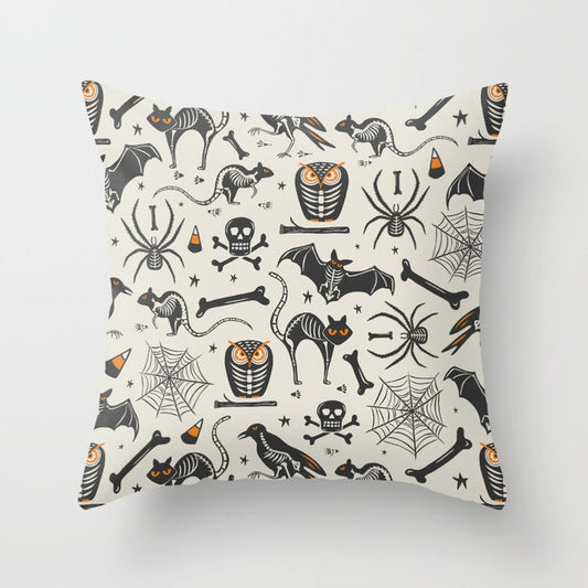 HKM-510867 Halloween Cartoon Pillowcase Cover - Peach Skin Material, 45x45 cm, PP Cotton Filling