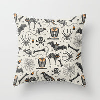 HKM-510867 Halloween Cartoon Pillowcase Cover - Peach Skin Material, 45x45 cm, PP Cotton Filling