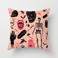 HKM-510867 Halloween Cartoon Pillowcase Cover - Peach Skin Material, 45x45 cm, PP Cotton Filling