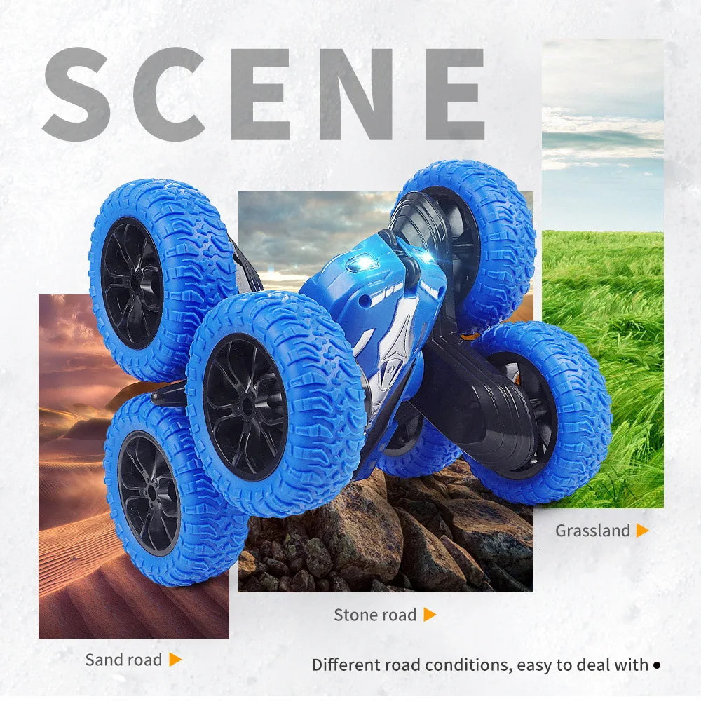 HKM-510995 Double-Sided 6WD RC Stunt Car 360-Degree Rotating Off-Road Remote Control Vehicle for All Ages
