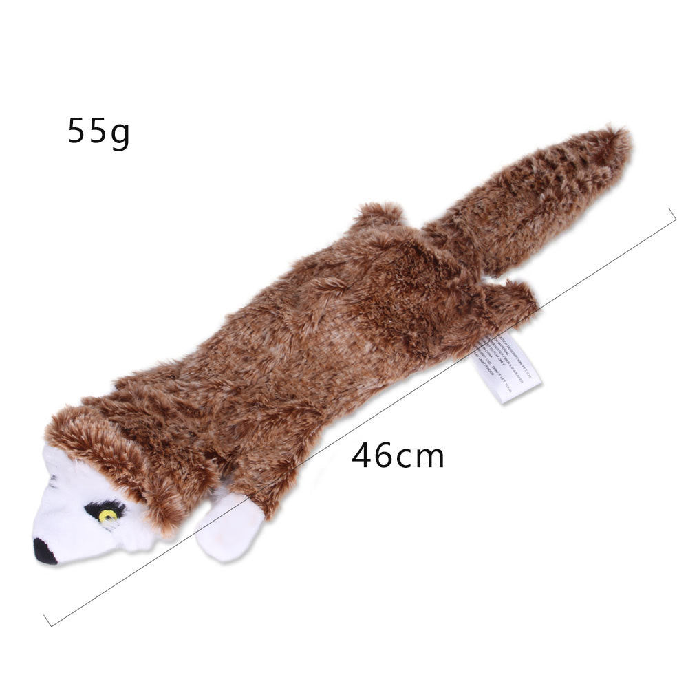 HKM-511059 Nibbling Vent Plush Chew Toys - Soft, Sounder Plush for Dental Health and Stress Relief, Available in Various Animal Designs