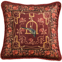 HKM-511123 European-American Floral and Bird Print Christmas Pillowcase for Home Decor, 43x43cm