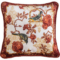 HKM-511123 European-American Floral and Bird Print Christmas Pillowcase for Home Decor, 43x43cm