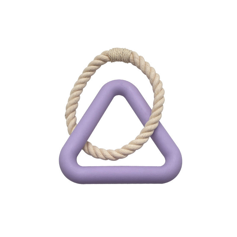 HKM-511187 Exquisite Large Triangular Pull Ring, Bite-resistant And Wear-resistant Cotton Rope Pull Ring Toy Fully Interacts With Pets