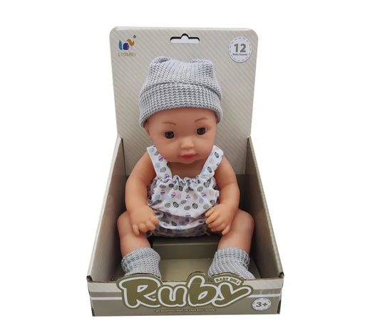 HKM-511379 12-Inch Drinking Water Pee Baby Doll Accessories Set for Reborn Dolls, Silicone Mini Toy for Ages 2-7